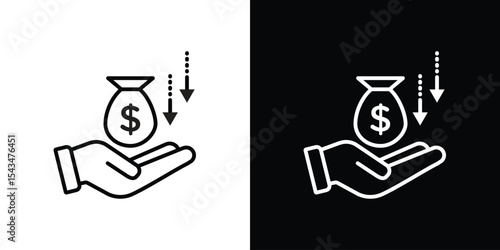 Borrower icon filled flat sign concept for web design.