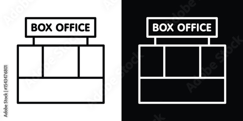 Box office icon filled flat sign concept for web design.