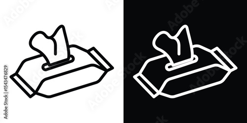 Box tissue icon filled flat sign concept for web design.