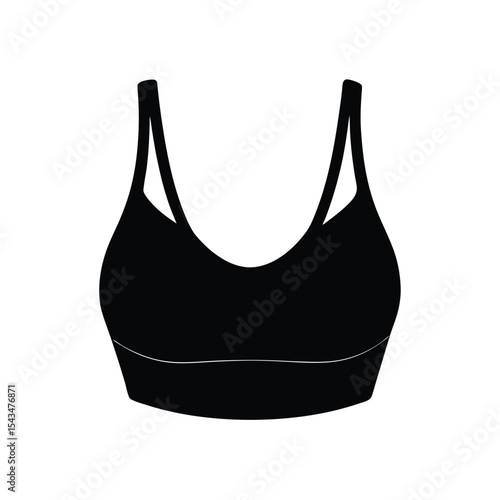 Sports bra silhouette vector illustration
