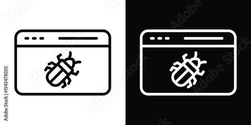 Bug icon filled flat sign concept for web design.