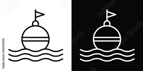 Buoy icon filled flat sign concept for web design.