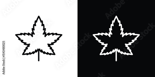 Cannabis icon filled flat sign concept for web design.