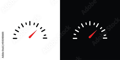 Car fuel indicator icon filled flat sign concept for web design.