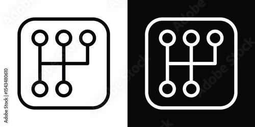 car gearbox icon filled flat sign concept for web design.