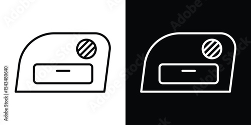 car glove compartment icon filled flat sign concept for web design.