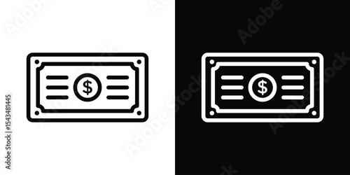 Cash icon filled flat sign concept for web design.