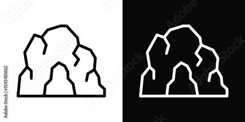 cave icon filled flat sign concept for web design.