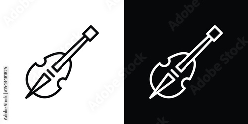 Cello icon filled flat sign concept for web design.