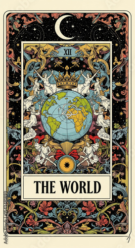 The World Tarot Card Illustration