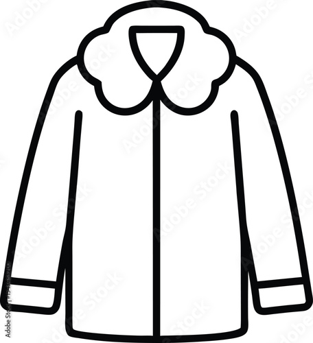 fur coat icon vector illustration