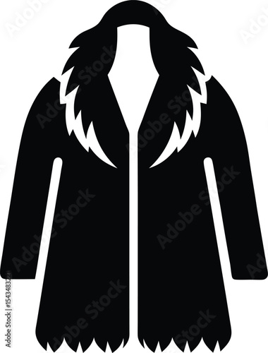 fur coat icon vector illustration