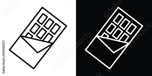 Chocolate icon filled flat sign concept for web design.