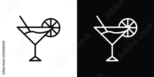 Citrus Glass icon filled flat sign concept for web design.