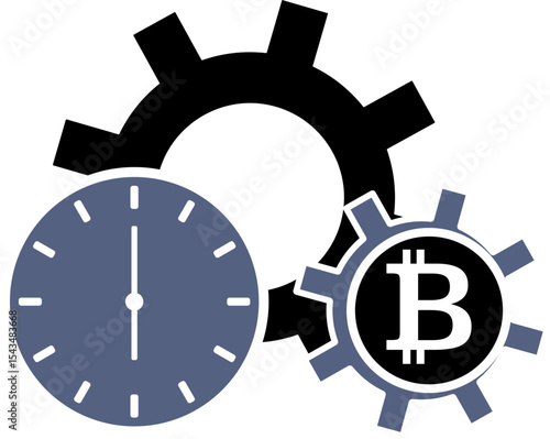 Vector graphic of Bitcoin cryptocurrency symbol