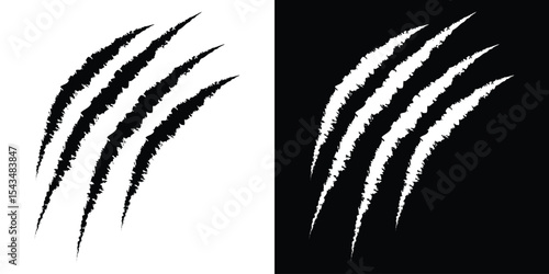 Claws scratches icon filled flat sign concept for web design.