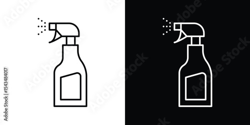 Cleaning spray icon filled flat sign concept for web design.