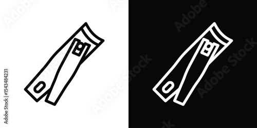 Clippers icon filled flat sign concept for web design.