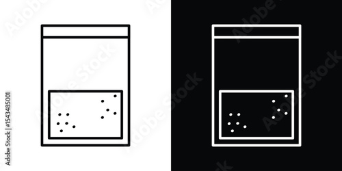 Cocaine packet icon filled flat sign concept for web design.