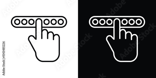 Code lock icon filled flat sign concept for web design.