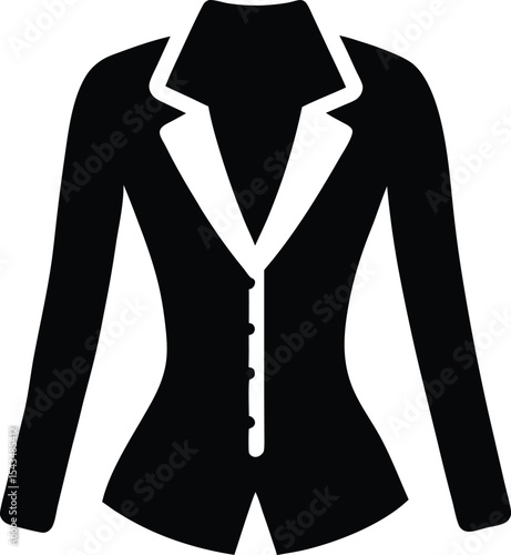 Women's Suit Coat silhouette icon