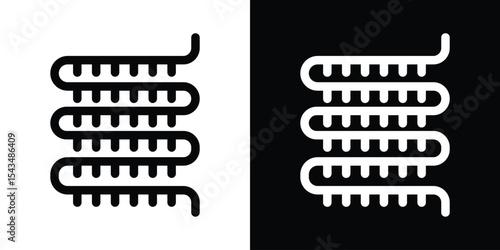 Condenser coil icon filled flat sign concept for web design.