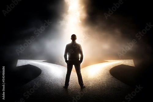 Businessman faces two paths