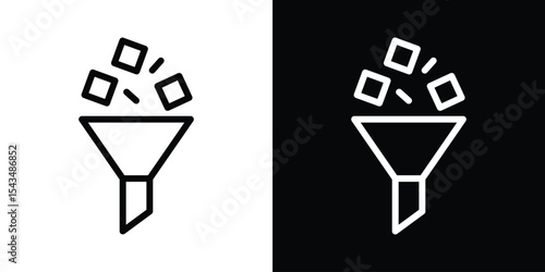 Content curation icon filled flat sign concept for web design.