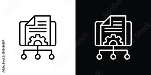 Content management icon filled flat sign concept for web design.