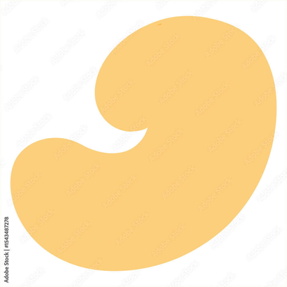 Abstract yellow shape isolated on a white background Abstract yellow shape isolated on a white background
