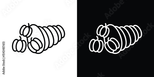 Cornucopia icon filled flat sign concept for web design.