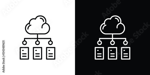 Data center icon filled flat sign concept for web design.