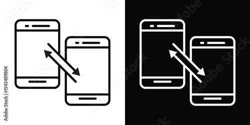 Data transfer icon filled flat sign concept for web design.