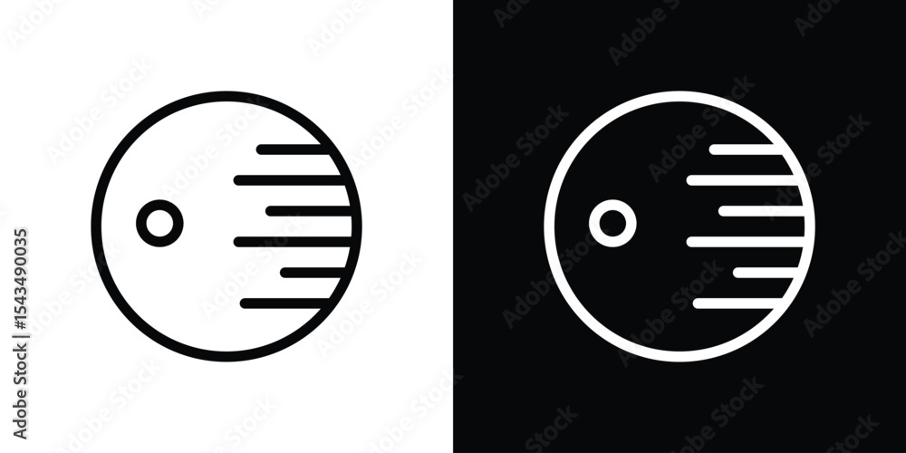 Death star icon filled flat sign concept for web design.