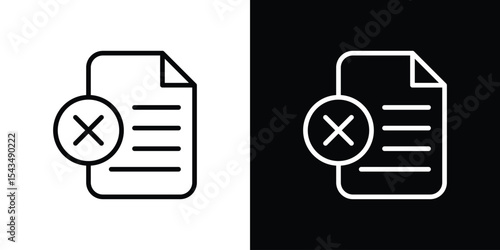 Delete Document icon filled flat sign concept for web design.