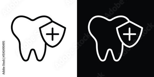 Dental insurance icon filled flat sign concept for web design.