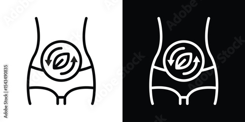 Detox icon filled flat sign concept for web design.