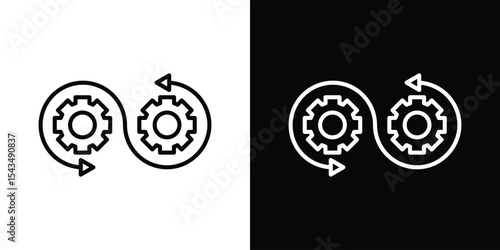 Devops icon filled flat sign concept for web design.
