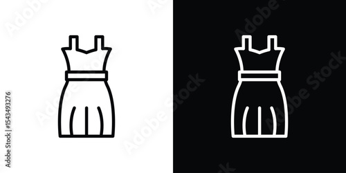 Dress icon filled flat sign concept for web design.