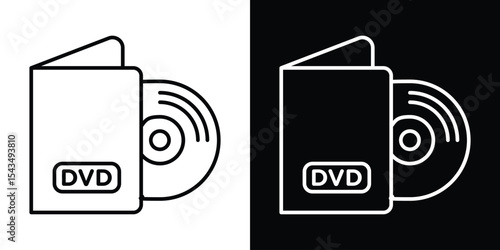 DVD icon filled flat sign concept for web design.