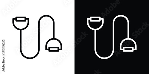 Exercise bands icon filled flat sign concept for web design.