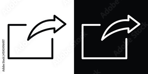 Export icon filled flat sign concept for web design.