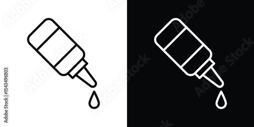 eye drop icon filled flat sign concept for web design.