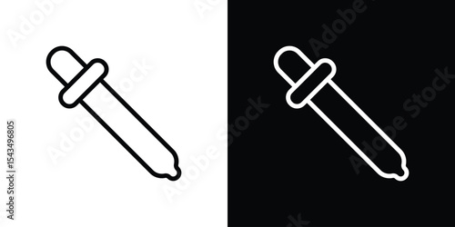 Eye dropper icon collection. line stroke icon. EPS 10