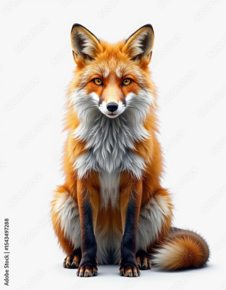 Fototapeta premium Majestic red fox portrait natural habitat animal photography forest environment close-up view wildlife concept
