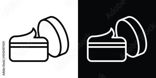 Facial cream icon filled flat sign concept for web design.