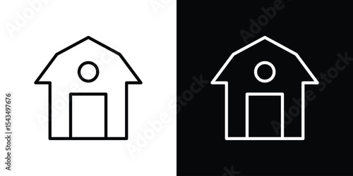 Farm icon filled flat sign concept for web design.