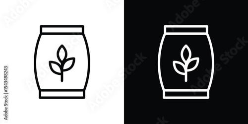 Fertilizer icon filled flat sign concept for web design.