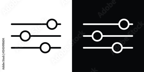 Filter Control icon filled flat sign concept for web design.