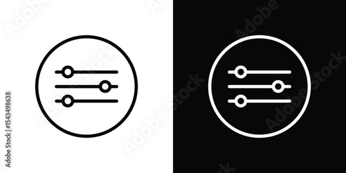 Filter Control icon filled flat sign concept for web design.